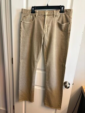 Banana Republic Men's Khaki Traveler Pants RN 54023 Tan 34x32
